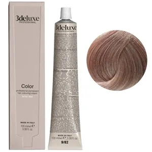 9/82 дуже світлий блондин коричнево-перлинний Фарба для волосся, 100 мл Permanent Hair Color 3Deluxe Professional
