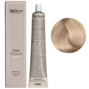 12/022 спеціальний блондин перлинний сандре Фарба для волосся, 100 мл Permanent Hair Color 3Deluxe Professional