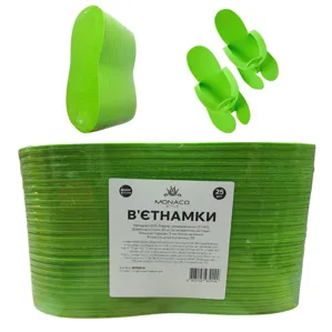 Тапочки-в`єтнамки одноразові з матеріалу EVA (1 пара), колір: ЗЕЛЕНИЙ (в упаковці 25 пар) Monaco Style