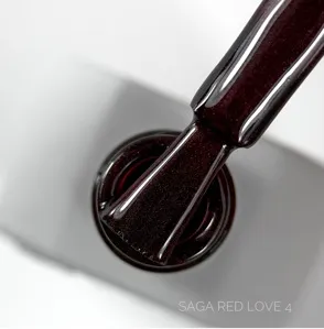 Гель-лак з шимером, 10 мл №004 Red Love Gel Polish SAGA Professional 