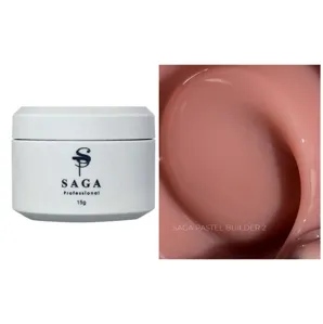 Гель для нарощування та укріплення нігтів, 15 мл №02 Pastel Builder Gel SAGA Professional