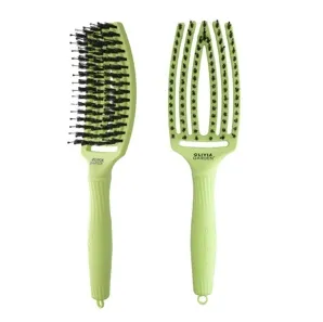 Щітка для волосся комбінована нейлон з щетиною FINGER BRUSH DOLCE VITA Колір: Pistachio Green ID1883 Olivia Garden