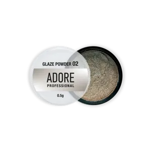 Втирка - глазу для нігтів, 0,5 г №02 Glaze Powder ADORE