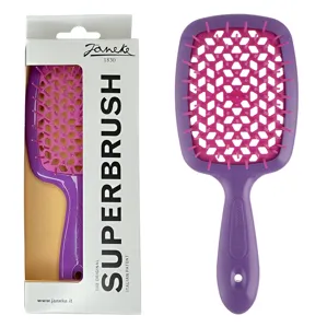 Щітка для волосся продувна ( колір: Сливовий з серединкою фуксія ) PLUM FUCHSIA Standart SUPERBRUSH Janeke