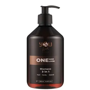 Шампунь 3 в 1 для волосся, тіла та бороди чоловіків, 500 мл Shampoo 3 in 1 ONE MAN LOOK You look Professional