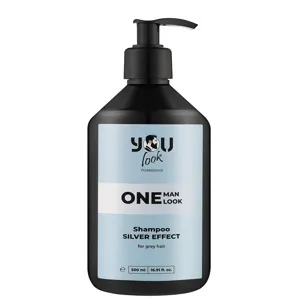 Шампунь чоловічий для нейтралізації жовтизни, 500 мл Shampoo SILVER EFFECT ONE MAN LOOK You look Professional