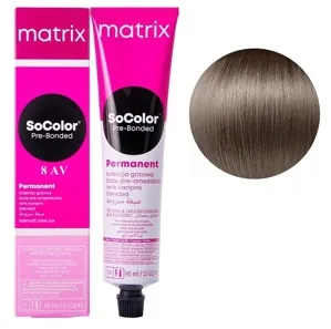 8AV світлий блондин попелясто-фіолетовий Крем-фарба для волосся, 90 мл SoColor Pre-Bonded MATRIX (оновлений дизайн)