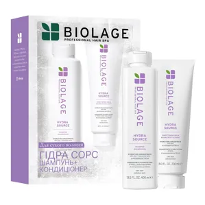 Набір для зволоження сухого волосся (шампунь 400 мл + кондиціонер 236 мл), HYDRA SOURCE BIOLAGE Hair Spa MATRIX
