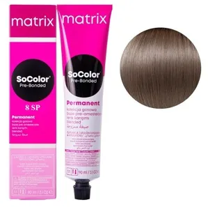 8SP  світлий блондин сріблястий перлинний  Крем-фарба для волосся, 90 мл SoColor Pre-Bonded MATRIX (оновлений дизайн)