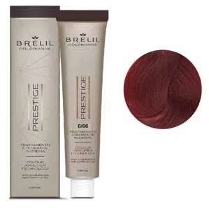 6/66 Крем-фарба для волосся перманентна з низьким вмістом аміаку, 100мл  Colorianne Prestige BRELIL Professional