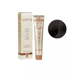4/73 Середньо-коричневий каштоново-золотистий Крем-фарба для волосся з білим чаєм та екстрактом орхідеї, 100 мл LUXURY Haircolor GREEN LIGHT