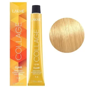 12/30 Суперосвітлюючий світло-білявий золотистий Крем-фарба для волосся стійка, 60 мл Permanent Hair Color COLLAGE LAКME