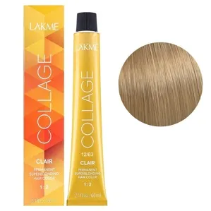 12/63 Суперосвітлюючий світло-білявий коричнево-золотистий Крем-фарба для волосся стійка, 60 мл Permanent Hair Color COLLAGE LAКME