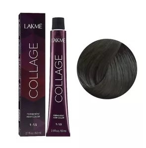 4/00 Середньо-каштановий натуральний  Крем-фарба для волосся стійка, 60 мл Permanent Hair Color COLLAGE LAКME