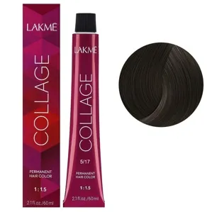 5/17 Світло-каштановий попелясто-синій Крем-фарба для волосся стійка, 60 мл Permanent Hair Color COLLAGE LAКME