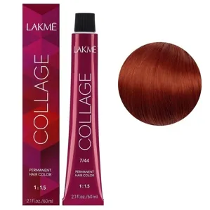 7/44 Середній блондин мідний яскравий Крем-фарба для волосся стійка, 60 мл Permanent Hair Color COLLAGE LAКME