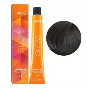 4/00 Середньо-каштановий натуральний Фарба для тонування волосся без аміаку, 60мл Demi-permanent Hair Color GLOSS LAKME