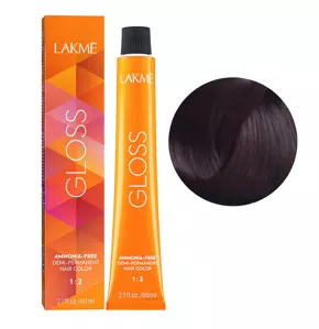 5/50 Світло-каштановий махагоновий Фарба для тонування волосся без аміаку, 60мл Demi-permanent Hair Color GLOSS LAKME