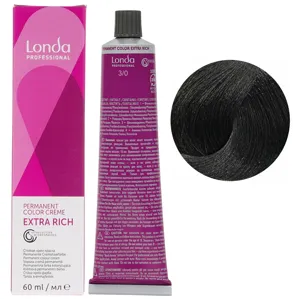 3/0 темний брюнет Стійка фарба для волосся, 60 мл Permanent Color Londa Professional
