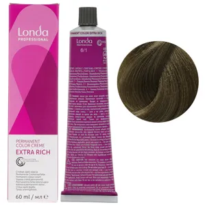 6/1 темний блондин попелястий Стійка фарба для волосся, 60 мл Permanent Color Londa Professional