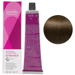 7/0 середній блондин Стійка фарба для волосся, 60 мл Permanent Color Londa Professional