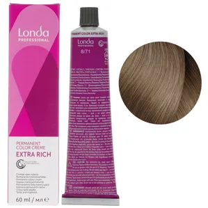 8/71 світлий блондин коричнево-попелястий Стійка фарба для волосся, 60 мл Permanent Color Londa Professional