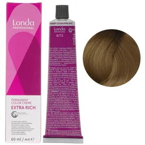 8/73 cвітлий блондин коричнево-золотистий Стійка фарба для волосся, 60 мл Permanent Color Londa Professional