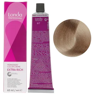 9/7 дуже світлий блондин коричневий Стійка фарба для волосся, 60 мл Permanent Color Londa Professional