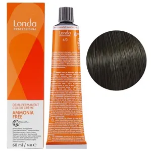 4/0 середній брюнет Демі-перманентна фарба без аміаку, 60 мл Demi-Permanent Color Londa Professional