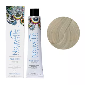 10 платиновий блондин Фарба для волосся перманентна, 100мл Permanent Hair Color Nouvelle