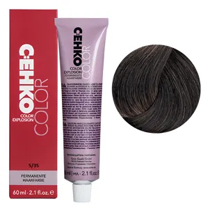 5/35 Світлий шатен золотисто-червоний Стійка перманентна крем-фарба для волосся, 60 мл Permament Hair Color EXPLOSION C:EHKO