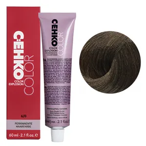 6/0 Темний блондин натуральний Стійка перманентна крем-фарба для волосся, 60 мл Permament Hair Color EXPLOSION C:EHKO