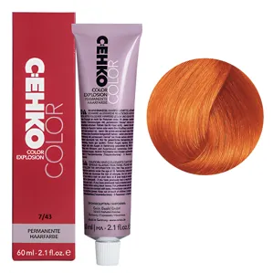 7/43 Блондин мідно золотичтий Стійка перманентна крем-фарба для волосся, 60 мл Permament Hair Color EXPLOSION C:EHKO