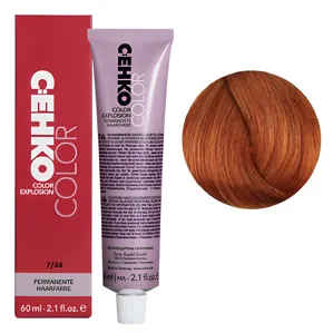 7/44 Блондин мідний інтенсивний Стійка перманентна крем-фарба для волосся, 60 мл Permament Hair Color EXPLOSION C:EHKO