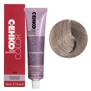 8/32 Світлий блондин золотисто-попелястий Стійка перманентна крем-фарба для волосся, 60 мл Permament Hair Color EXPLOSION C:EHKO