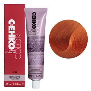 8/44 Світлий блондин мідний інтенсивний Стійка перманентна крем-фарба для волосся, 60 мл Permament Hair Color EXPLOSION C:EHKO