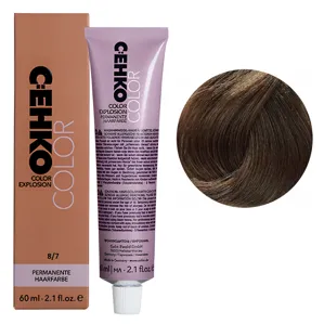 8/7 Світлий блондин коричневий Стійка перманентна крем-фарба для волосся, 60 мл Permament Hair Color EXPLOSION C:EHKO