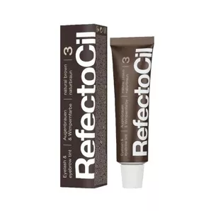 Фарба для брів та вій  №3 Колір: Натурально-коричневий, 15 мл RefectoCil