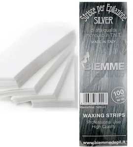 Папір для депіляції нарізний, в упаковці, 7 х 20см (щільність: 80 г/м2), 100 шт BIEMME SILVER  