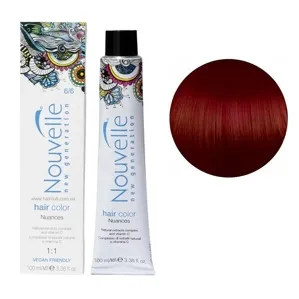 6/6 темний червоний блонд Фарба для волосся перманентна, 100мл Permanent Hair Color Nouvelle