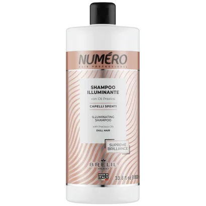 Шампунь для надання волоссю блиску з цінними маслами, 1000 мл ILLUMINATING SHAMPOO Numero BRELIL Professional