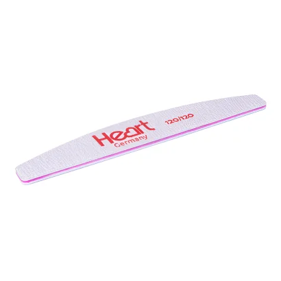 Пилка для нігтів 120/120 грит півмісяць Half Heart