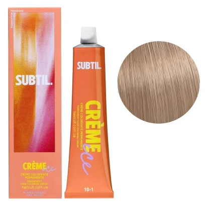 10/1 Стійка крем-фарба для волосся, 60 мл CREME Permanent Hair Color SUBTIL (найсвітліший блондин попелястий)