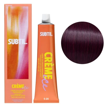 5/20 Стійка крем-фарба для волосся, 60 мл CREME Permanent Hair Color SUBTIL (світло-коричневий фіолетовий інтенсивний)