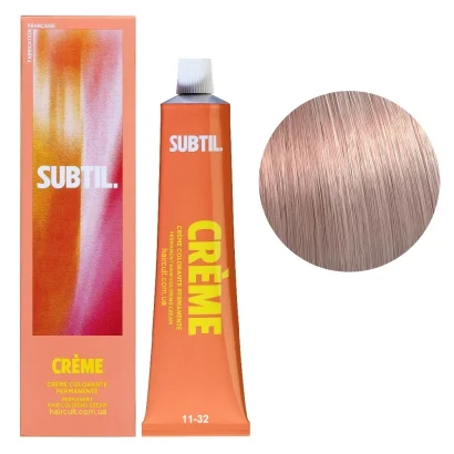 11/32 Стійка крем-фарба для волосся, 60 мл CREME Permanent Hair Color SUBTIL (ультрасвітлий блондин золотисто-фіолетовий)