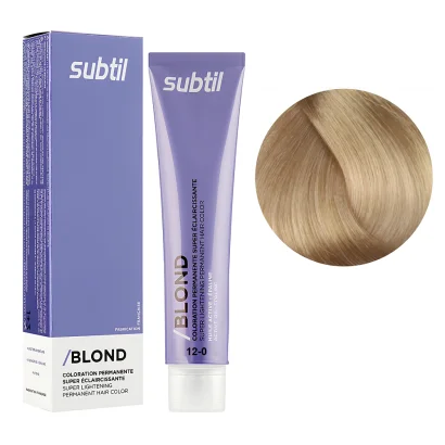 12/0 SE суперосвітлюючий натуральний блондин Стійка фарба 60 мл CREME Permanent Hair Color Subtil  