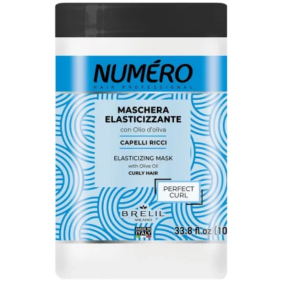Маска для кучерявого волосся з оливковою олією, 1000 мл ELASTICIZING MASK Numero BRELIL Professional