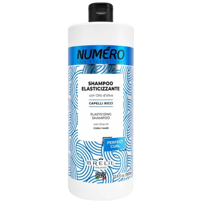 Шампунь для кучерявого волосся з оливковою олією, 1000 мл Elasticizing Shampoo with Olive oil Curly Numero BRELIL Professional