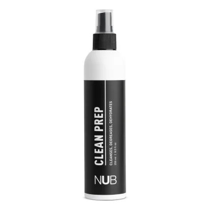 Знежирювач для нігтів 3 в 1 очищує, знежирює, зневоднює NUB Clean Prep, 250 мл 