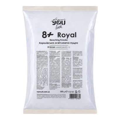 Пудра освітлювальна КОРОЛІВСЬКА синя (8 levels), 500 г Bleaching Powder 8+ ROYAL Glamour You look Professional